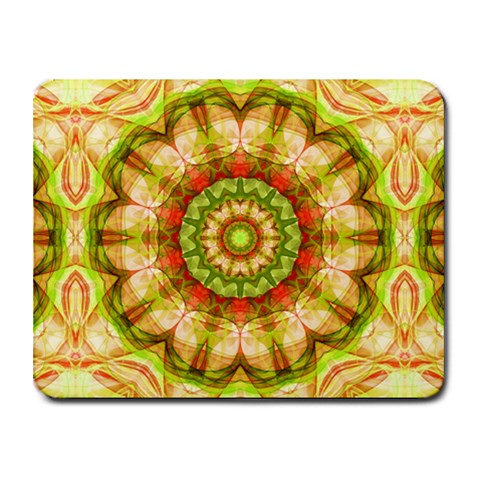 Red Green Apples Mandala Small Mouse Pad (Rectangle) from ZippyPress Front