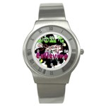 Don t Stop Believing Stainless Steel Watch (Slim)