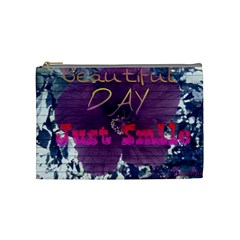 Beautiful Day Just Smile Cosmetic Bag (Medium) from ZippyPress Front