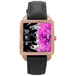 The best is yet to come Rose Gold Leather Watch 