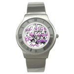 Live Peace Dream Hope Smile Love Stainless Steel Watch (Slim)