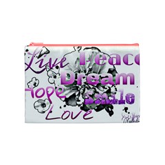 Live Peace Dream Hope Smile Love Cosmetic Bag (Medium) from ZippyPress Front