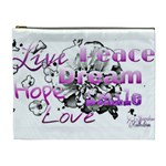Live Peace Dream Hope Smile Love Cosmetic Bag (XL)