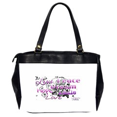 Live Peace Dream Hope Smile Love Oversize Office Handbag (Two Sides) from ZippyPress Back
