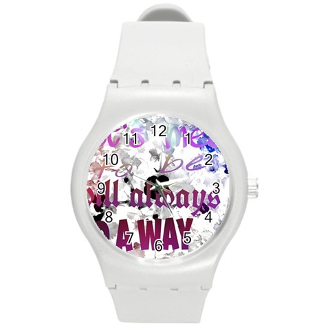 What s meant to be will always find a way Plastic Sport Watch (Medium) from ZippyPress Front