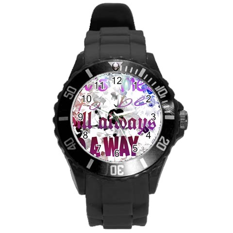 What s meant to be will always find a way Plastic Sport Watch (Large) from ZippyPress Front