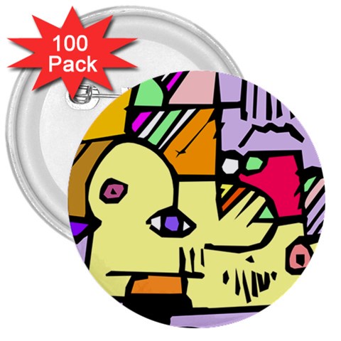 Fighting The Fog 3  Button (100 pack) from ZippyPress Front