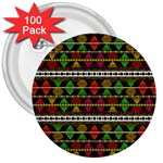 Aztec Style Pattern 3  Button (100 pack)