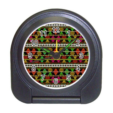 Aztec Style Pattern Desk Alarm Clock from ZippyPress Front