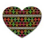 Aztec Style Pattern Mouse Pad (Heart)