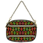 Aztec Style Pattern Chain Purse (One Side)