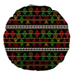 Aztec Style Pattern 18  Premium Round Cushion 