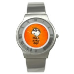 Have A Nice Day Happy Character Stainless Steel Watch (Slim)