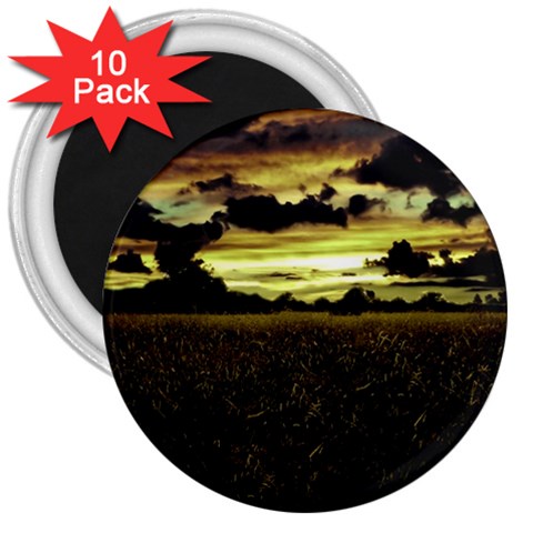 Dark Meadow Landscape  3  Button Magnet (10 pack) from ZippyPress Front
