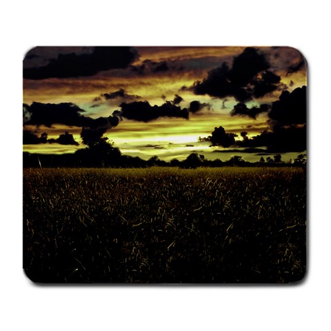 Dark Meadow Landscape  Large Mouse Pad (Rectangle) from ZippyPress Front