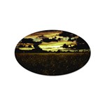 Dark Meadow Landscape  Sticker (Oval)