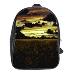 Dark Meadow Landscape  School Bag (Large)