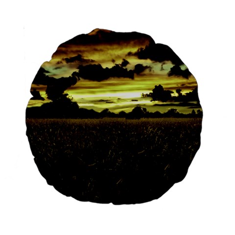 Dark Meadow Landscape  15  Premium Round Cushion  from ZippyPress Front