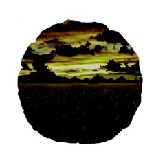Dark Meadow Landscape  15  Premium Round Cushion  from ZippyPress Back