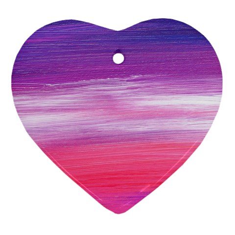 Abstract In Pink & Purple Heart Ornament from ZippyPress Front