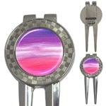 Abstract In Pink & Purple Golf Pitchfork & Ball Marker