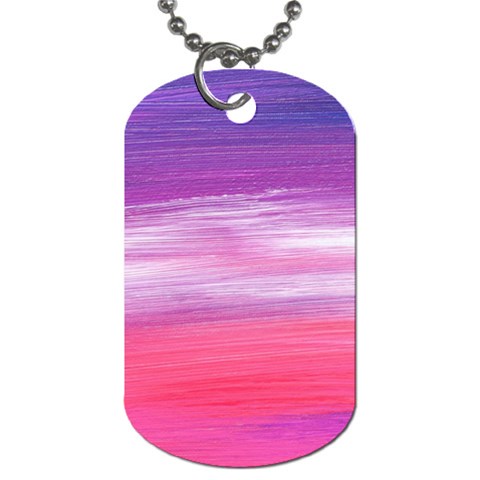 Abstract In Pink & Purple Dog Tag (One Sided) from ZippyPress Front