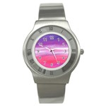 Abstract In Pink & Purple Stainless Steel Watch (Slim)