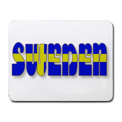 Flag Spells Sweden Small Mouse Pad (Rectangle) from ZippyPress Front