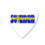 Flag Spells Sweden Magnet (Heart)