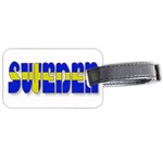 Flag Spells Sweden Luggage Tag (Two Sides)