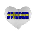 Flag Spells Sweden 16  Premium Heart Shape Cushion 