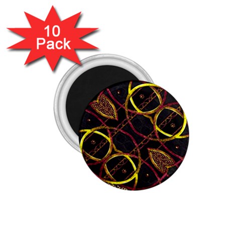 Luxury Futuristic Ornament 1.75  Button Magnet (10 pack) from ZippyPress Front