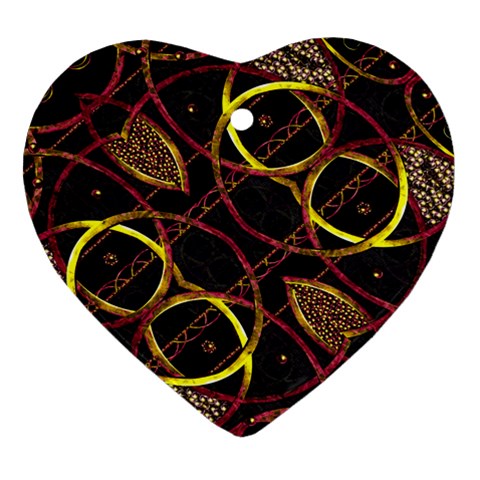 Luxury Futuristic Ornament Heart Ornament (Two Sides) from ZippyPress Front