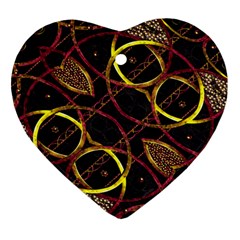 Luxury Futuristic Ornament Heart Ornament (Two Sides) from ZippyPress Front