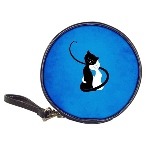 Blue White And Black Cats In Love CD Wallet from ZippyPress Front
