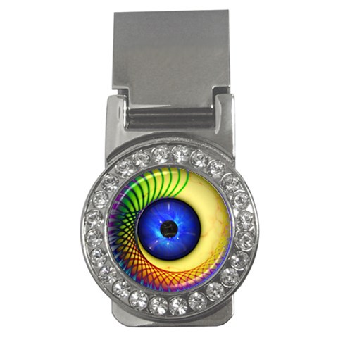 Eerie Psychedelic Eye Money Clip (CZ) from ZippyPress Front
