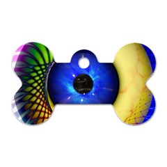Eerie Psychedelic Eye Dog Tag Bone (Two Sided) from ZippyPress Front