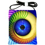 Eerie Psychedelic Eye Shoulder Sling Bag