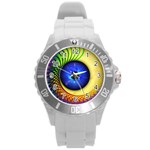 Eerie Psychedelic Eye Plastic Sport Watch (Large)