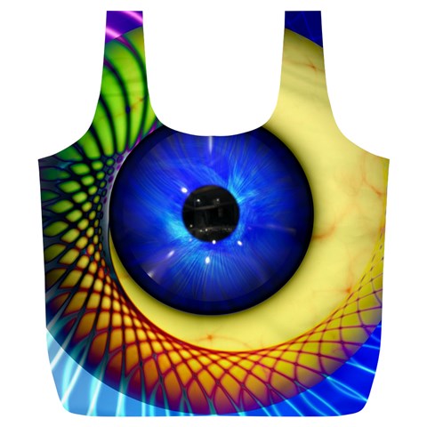Eerie Psychedelic Eye Reusable Bag (XL) from ZippyPress Front