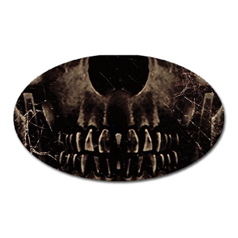 Skull Poster Background Magnet (Oval) from ZippyPress Front