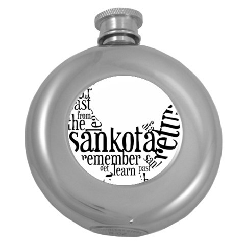 Sankofashirt Hip Flask (Round) from ZippyPress Front