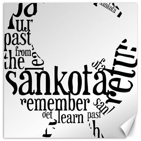 Sankofashirt Canvas 16  x 16  (Unframed) from ZippyPress 15.2 x15.41  Canvas - 1