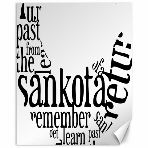 Sankofashirt Canvas 11  x 14  (Unframed) from ZippyPress 10.95 x13.48  Canvas - 1