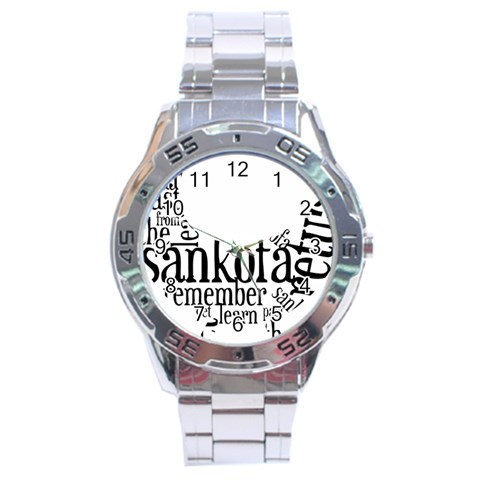 Sankofashirt Stainless Steel Watch from ZippyPress Front