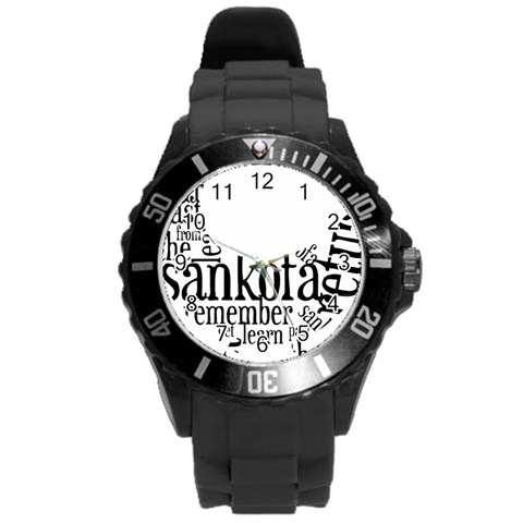 Sankofashirt Plastic Sport Watch (Large) from ZippyPress Front