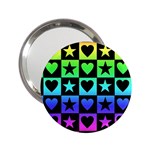 Rainbow Stars and Hearts Handbag Mirror (2.25 )