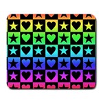 Rainbow Stars and Hearts Large Mouse Pad (Rectangle)