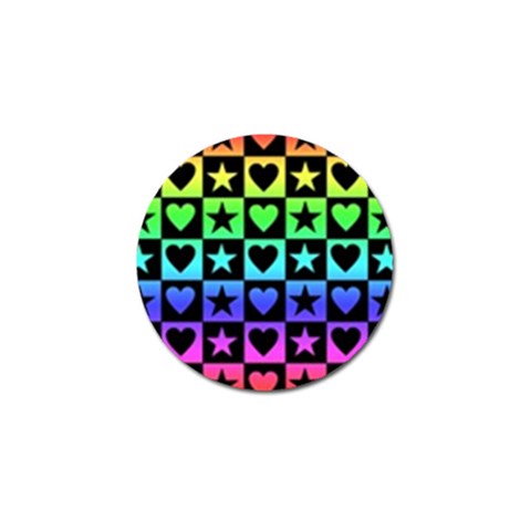 Rainbow Stars and Hearts Golf Ball Marker 10 Pack from ZippyPress Front