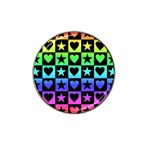 Rainbow Stars and Hearts Golf Ball Marker 10 Pack (for Hat Clip)